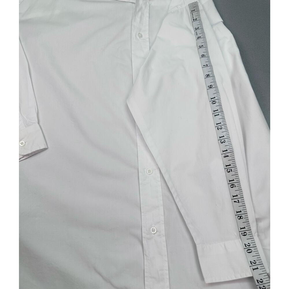 Frank & Eileen Shirley Oversized White Button Up Shirt 100% Cotton Size Medium - Picture 9 of 11